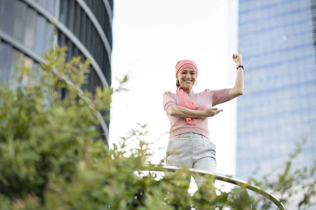 mature woman with breast cancer