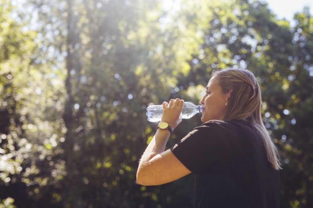 Woman drinking water